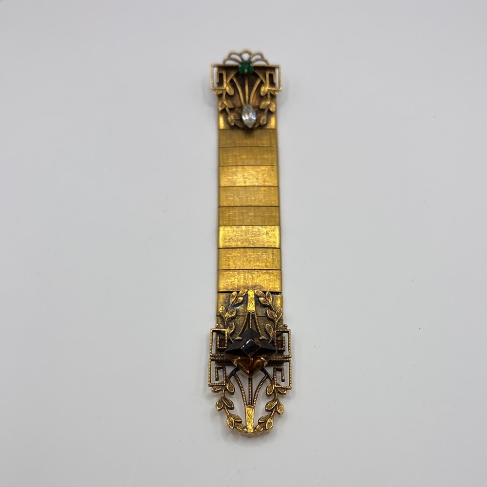 Vintage Victorian Revival Brushed Gold Pin